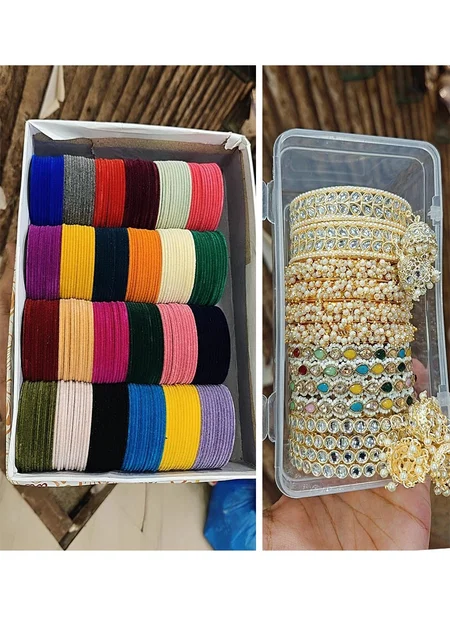 Kum Kum Velvet Bangles Combo Box 3
